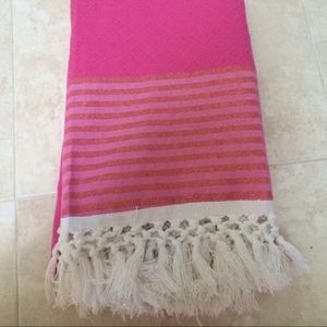 Lilly Pulitzer Pink & Gold Blanket / Throw / Wrap